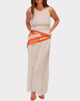 Llea Blue Becca Wide Leg Pants in White