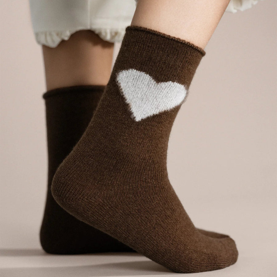 Love Cashmere Socks in Brown