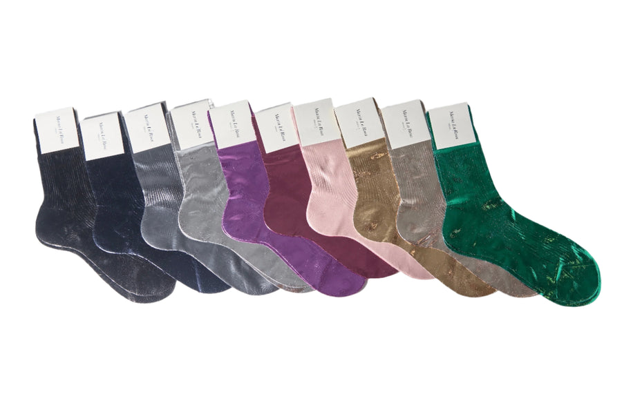 Maria la rosa ribbed laminate socks