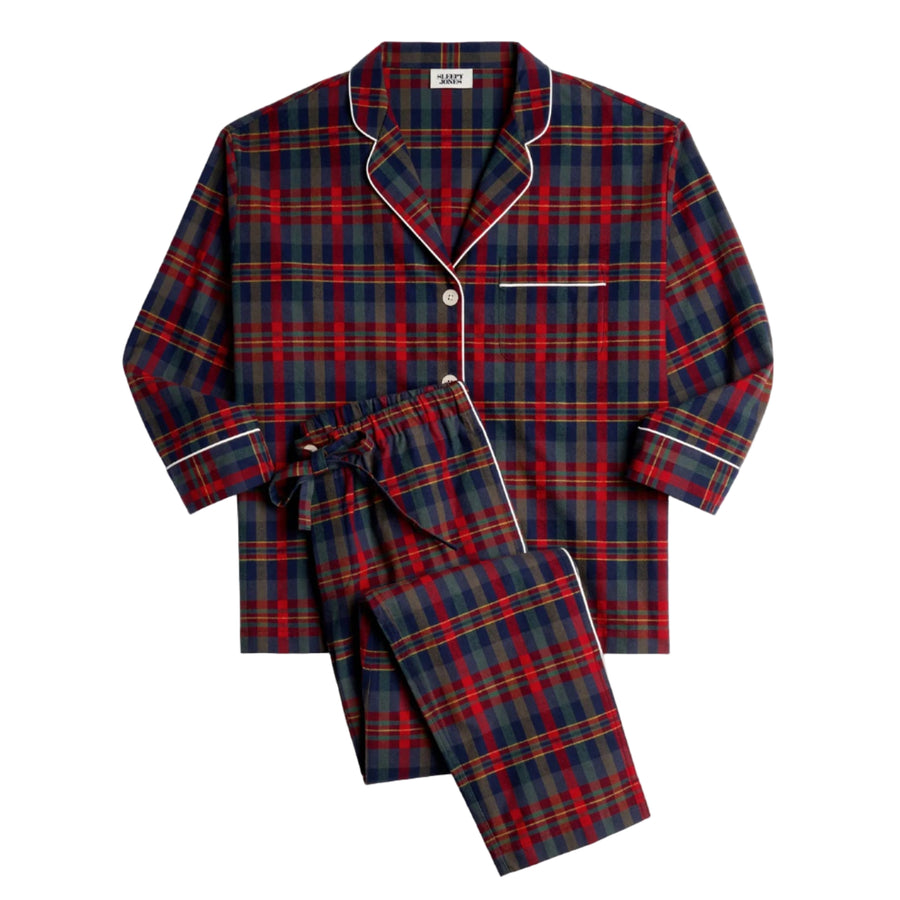 Marina Pajama Set in Berry Plaid Flannel