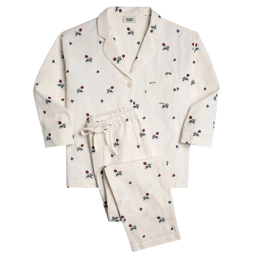 Marina Pajama Set in Embroidered Posy