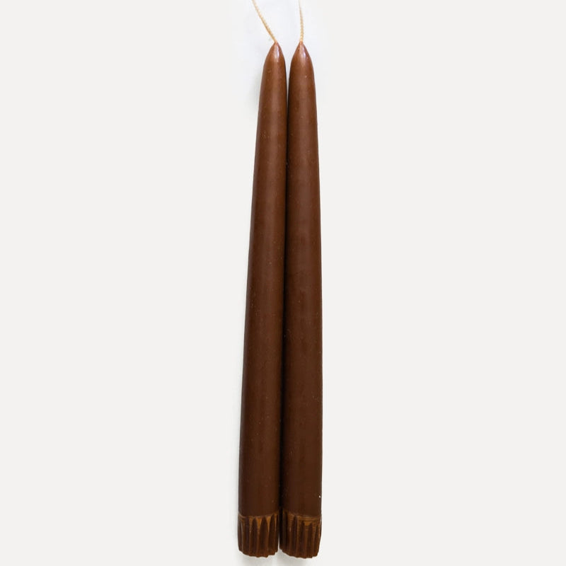 Hand Dipped Taper in Dark Brown