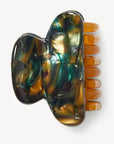 Mini Hair Claw in Green Tortoise