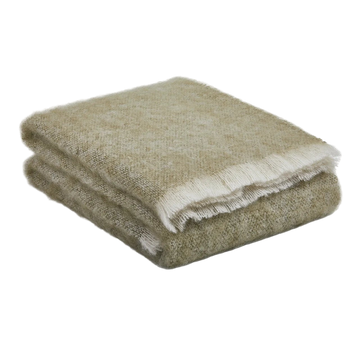 Mohair Throw Blanket in Moon Olive