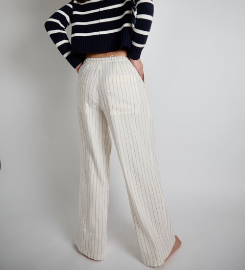 Brynn Tie Front Pants in Stripe