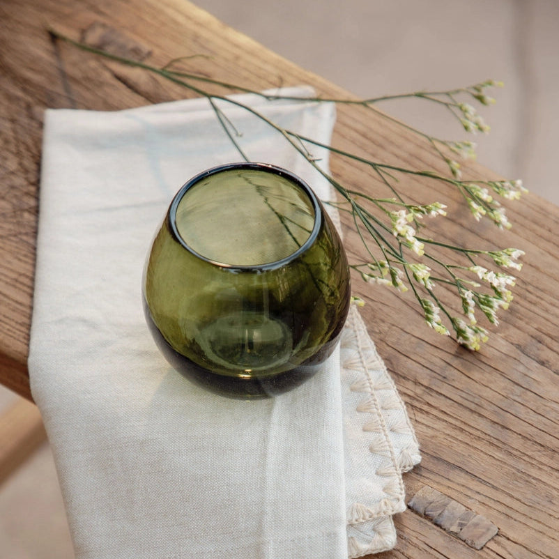 Olive Green Ronde Glass