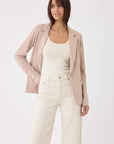 One Button Blazer in Desert Stretch Linen