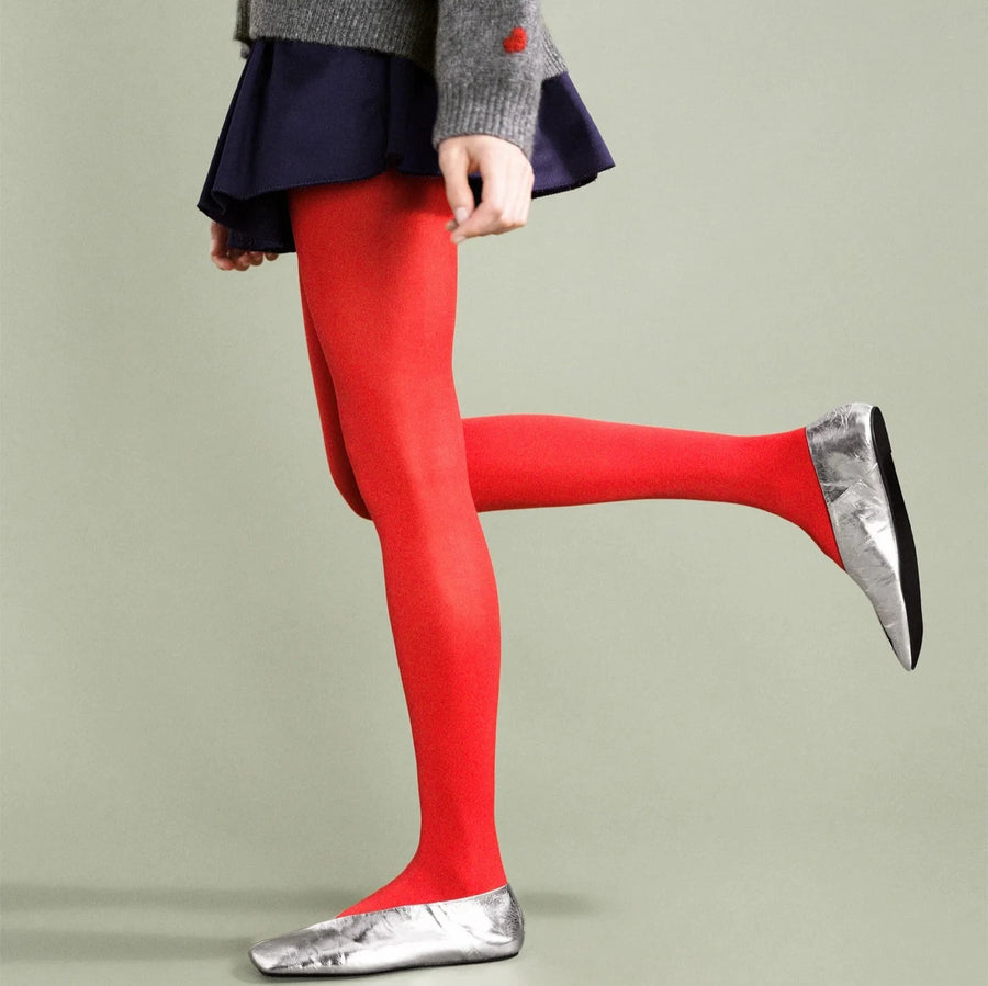 Opaque Tights in Red