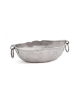 Oval Pewter Bowl with Rings
