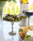 Oval Pewter Dish with Pedestal