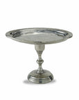 Oval Pewter Dish with Pedestal