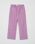 Pajama Pants in Fuchsia & Mint Gingham