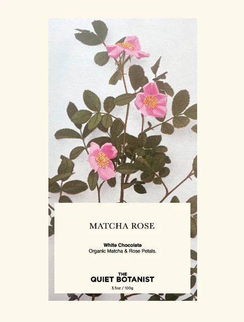 Quiet Botanist Chocolate Bar Matcha Rose