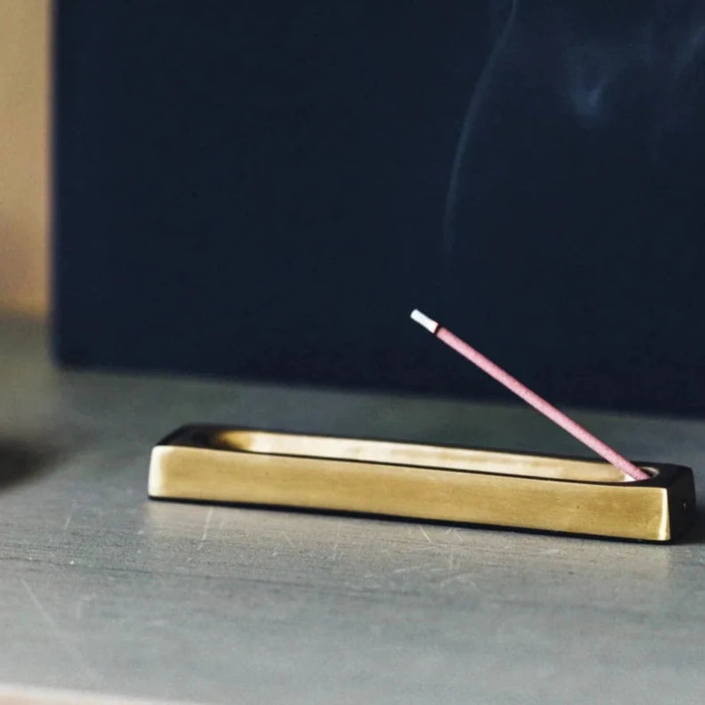 Rectangle Brass Incense Stand