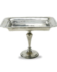Rectangular Pewter Dish with Pedestal