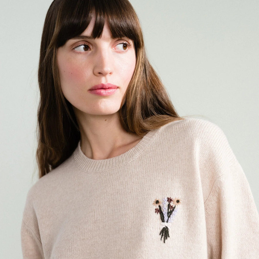 Rhys Crewneck Sweater in Oatmeal