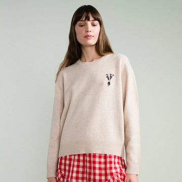 Rhys Crewneck Sweater in Oatmeal