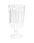 Ribbed Glass Footed Vase
