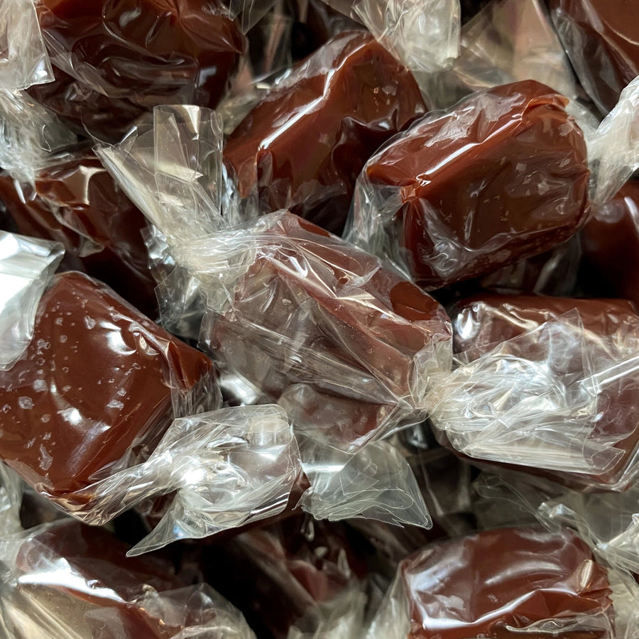 Salted Dark Chocolate Caramels