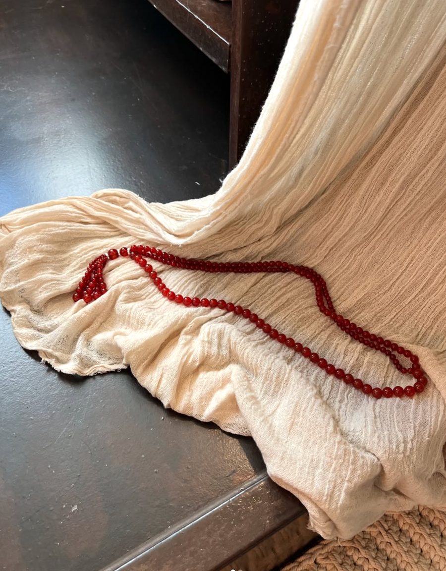 Carnelian Tassel Necklace