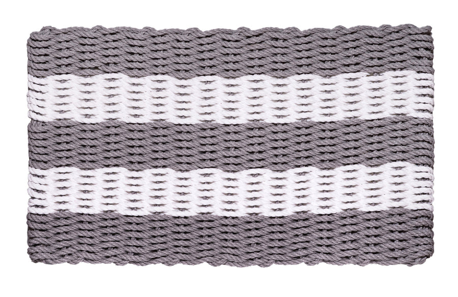 Shoreline Gray and White stripe