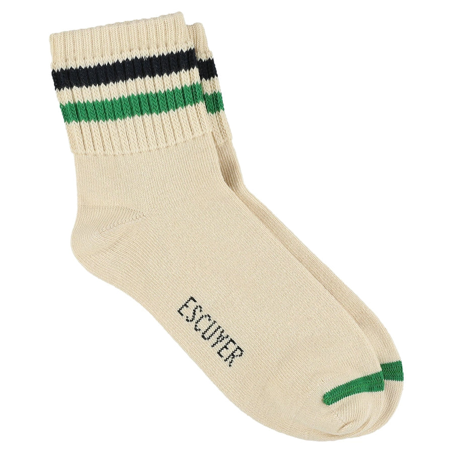 Striped Ankle Socks Blue and Green Stripe