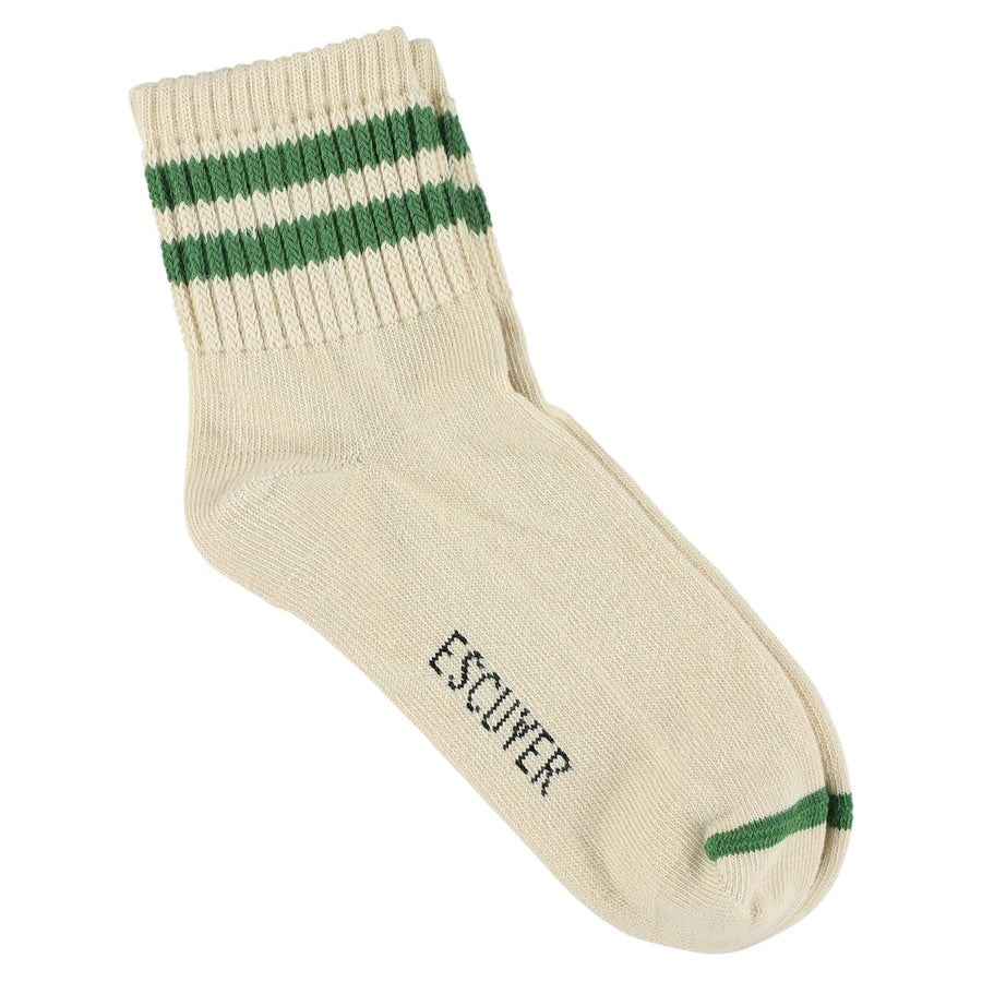 Striped Ankle Socks Green Stripes