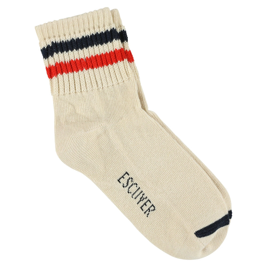 Striped Ankle Socks Red and Blue Stripes