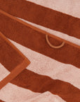 Striped Beach/Pool Towel in Blush & Terracotta