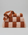 Striped Beach/Pool Towel in Blush & Terracotta
