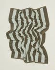 Striped Beach/Pool Towel in Olive & Sage