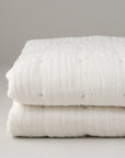 Tack Stitch Throw in White