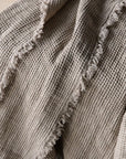 Throw in Natural Waffle Linen 61" x 79"