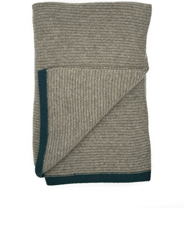 Ribbed Knit Yak Down Throw