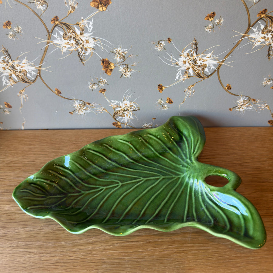 vintage leaf dish