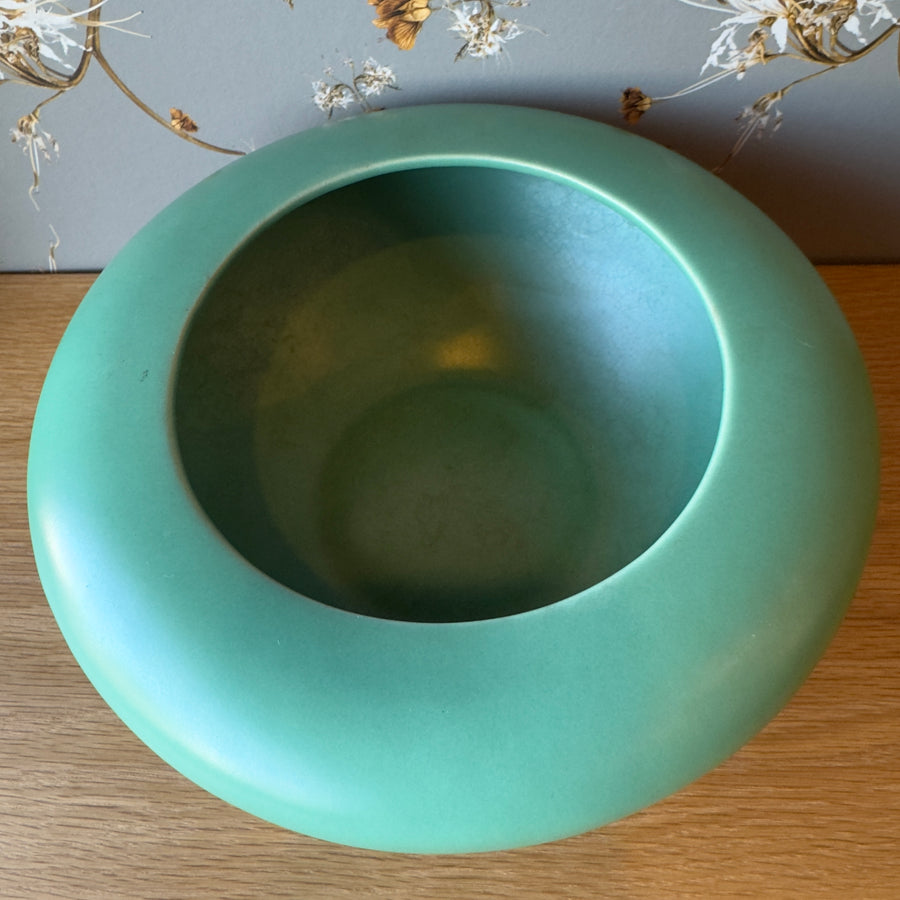 Vintage Midcentury Aqua Planter