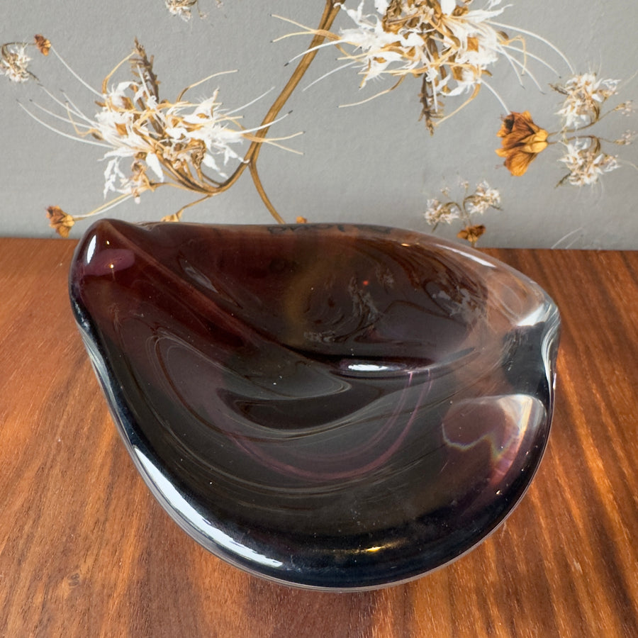 Vintage Aubergine Heart Dish