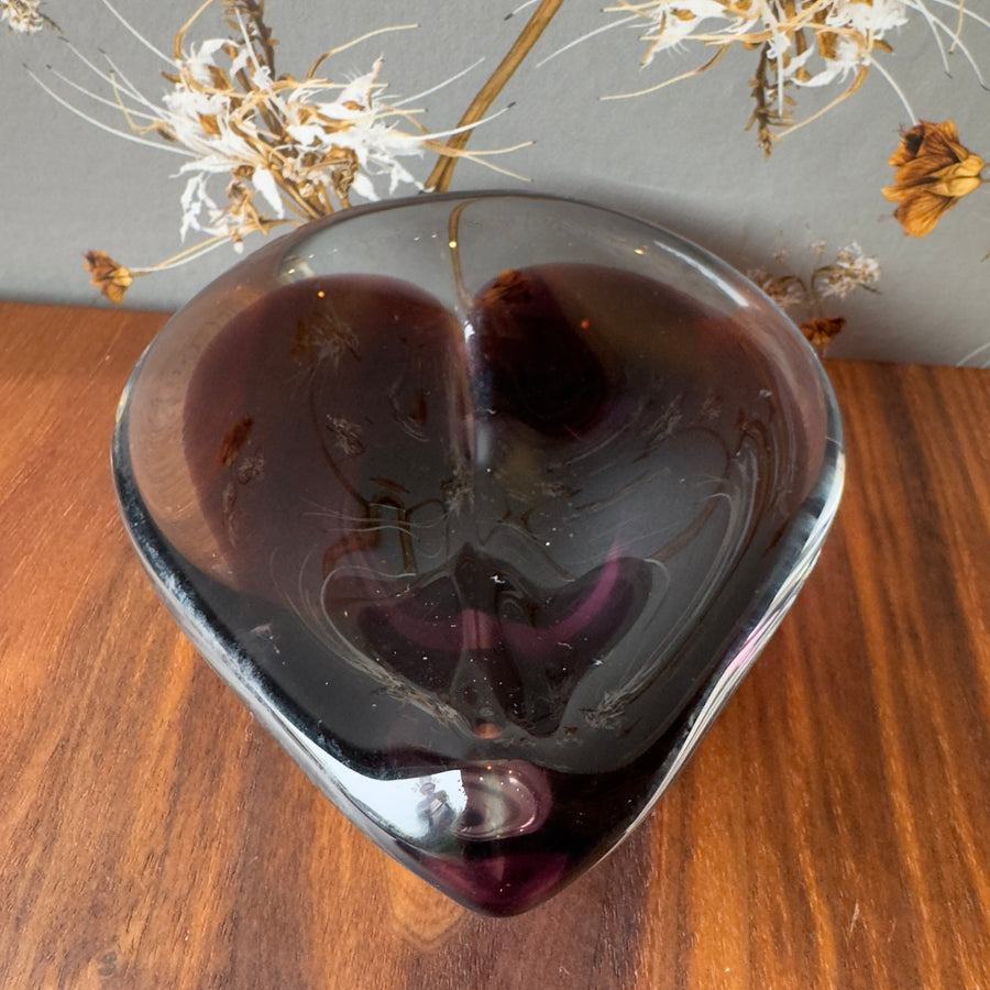 Vintage Aubergine Heart Dish