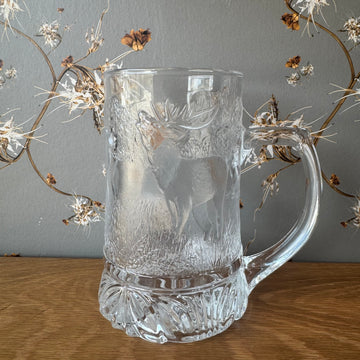 Vintage Crystal "Deer" Stein