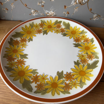 Vintage Gold Floral Platter