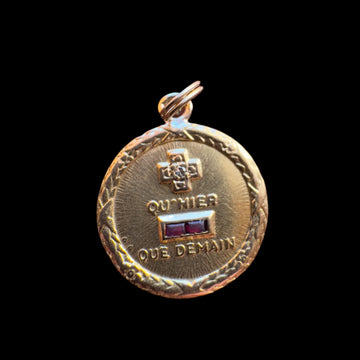 Vintage Alphonse Augis "More than Yesterday, Less than Tomorrow" Charm