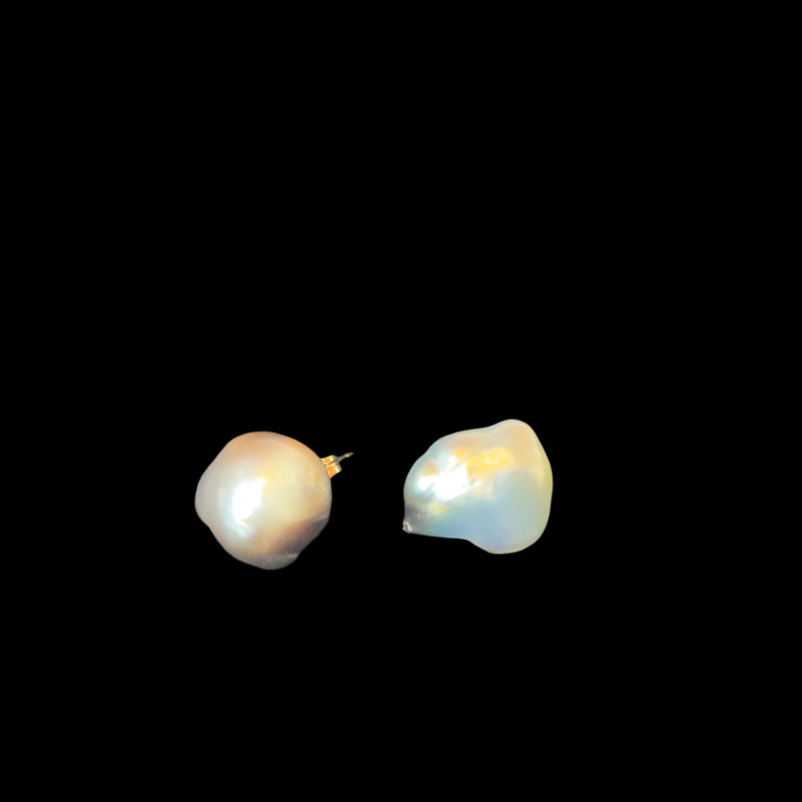 Vintage Baroque Grey/Black Pearl Earrings