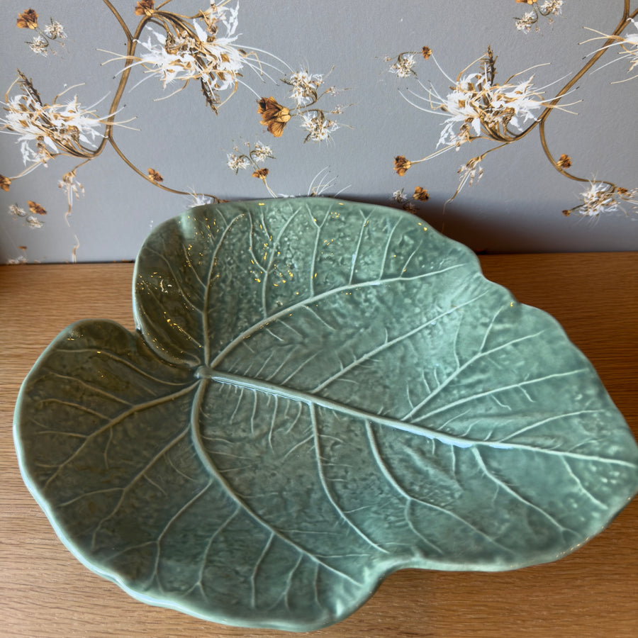 Vintage Cabbage Leaf Dish