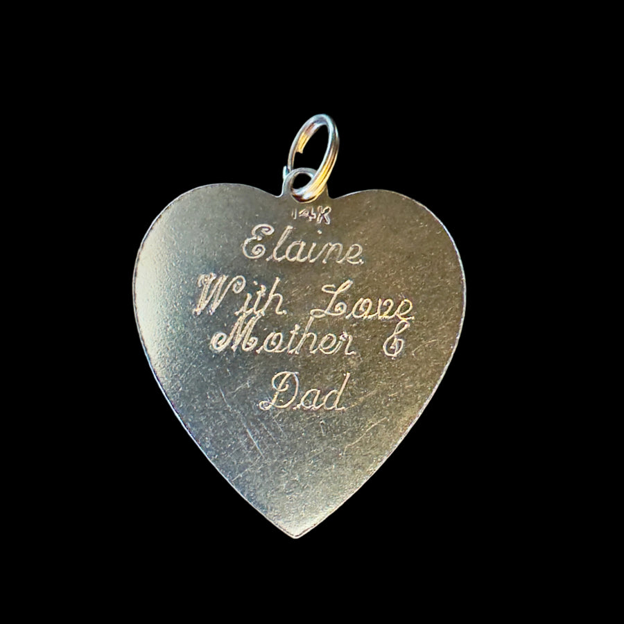 Vintage Cupid Heart Charm