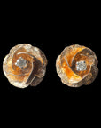 Vintage Diamond Rose Earrings