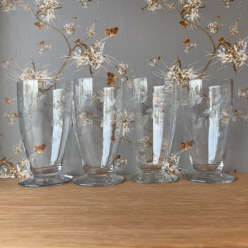 Vintage Etched Goblets