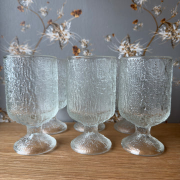 Vintage Stemmed Water Goblets