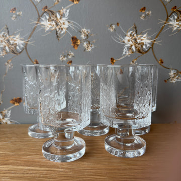 Vintage Stemmed Wine Glasses