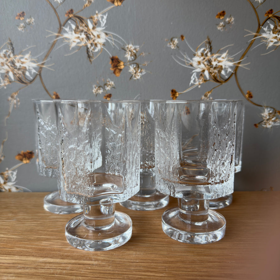 Vintage Stemmed Wine Glasses
