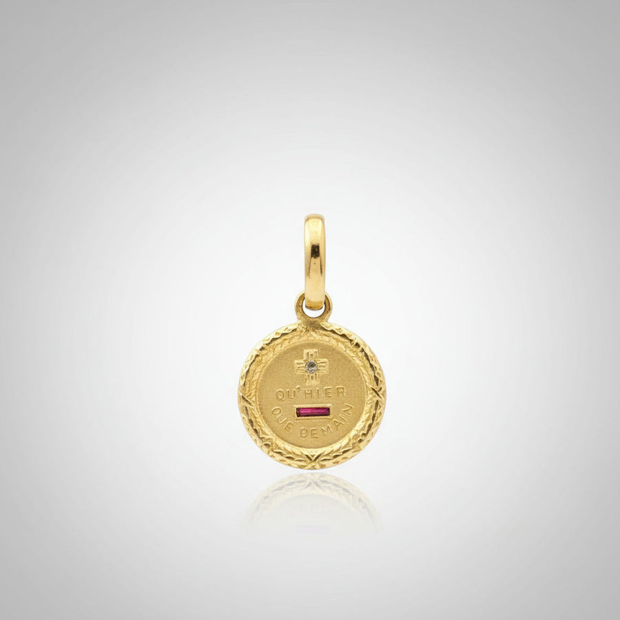 Vintage Tiny Round A. Augis Charm